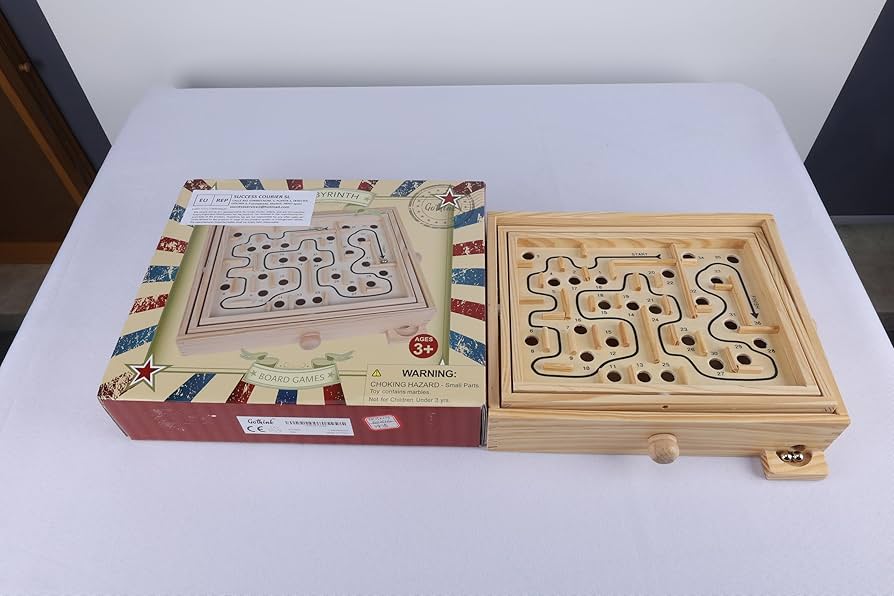 Amazon.com: GOTHINK Wooden Labyrinth Game, Mable Ball Tilt